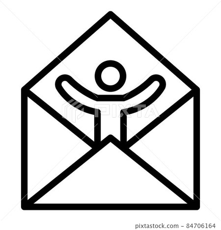 Referent ad mail icon, outline style 84706164