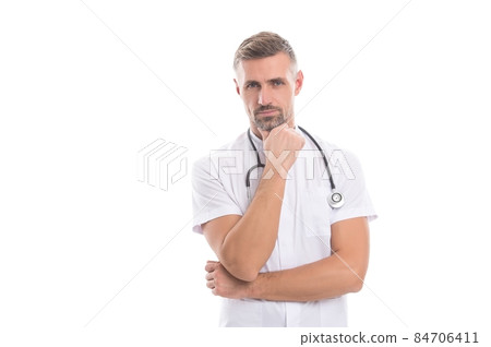 mens healthcare. man nurse do corona igg immunity test 84706411