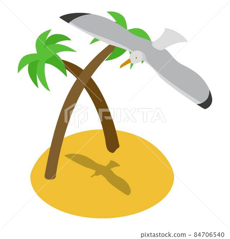 Summer beach icon, isometric style 84706540