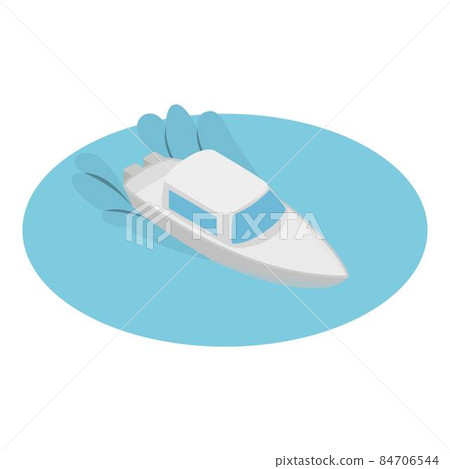 Yacht icon, isometric style Yacht icon, isometric style 84706544