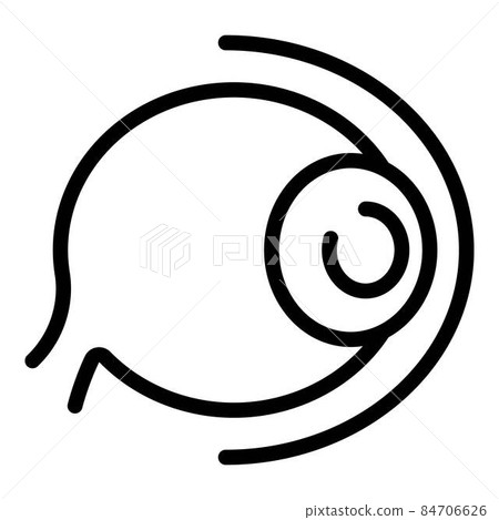 Eye ball icon, outline style Eye ball icon, outline style 84706626