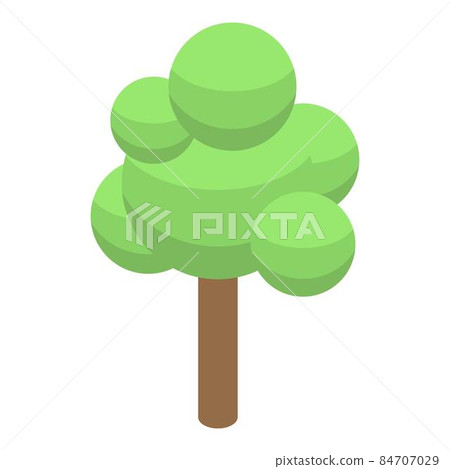 Decorative tree icon, isometric style - Stock Illustration [84707029 ...