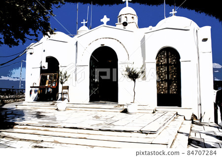 Illustration of the Church, Athens, Greece. This place is a tourist attraction in Athens. Illustration of the Church, Athens, Greece. This place is a tourist attraction in Athens. 84707284