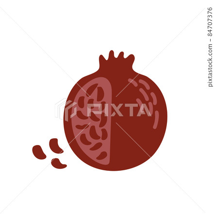 Garnet colorful vector illustration hand drawn style. Cute doodle art. Agricultural concept. Fruits for gardening scandinavian. Healthy diet Garnet colorful vector illustration hand drawn style. Cute doodle art. Agricultural concept. Fruits for gardening scandinavian. Healthy diet 84707376