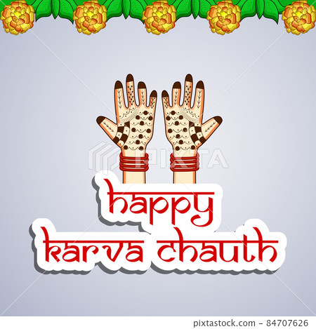 illustration of Hindu Festival Karva Chauth Background 84707626