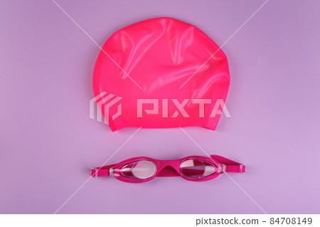 Flat lay composition with tablet and different office items on white background 84708149