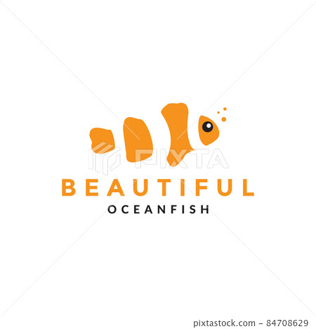 modern Ocellaris clownfish flat logo symbol icon vector graphic design illustration idea creative 84708629