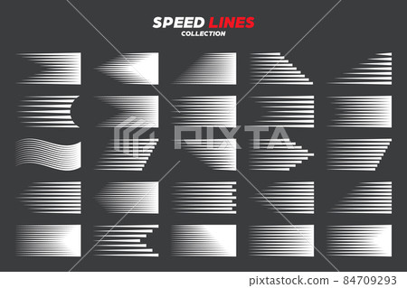 Comic speed motion lines collection. Vector illustration. 84709293