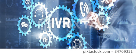 IVR Interactive voice response communication concept 84709331