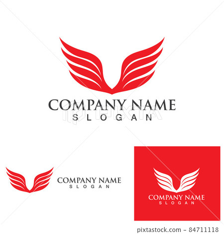 wing bird falcon logo and symbol vector eps10 84711118
