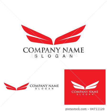 wing bird falcon logo and symbol vector eps10 84711120