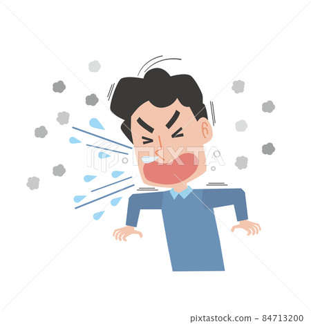 因灰塵過敏而打噴嚏的男性 84713200