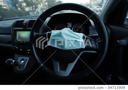 Face Mask in car on the console Face Mask in car on the console 84713909