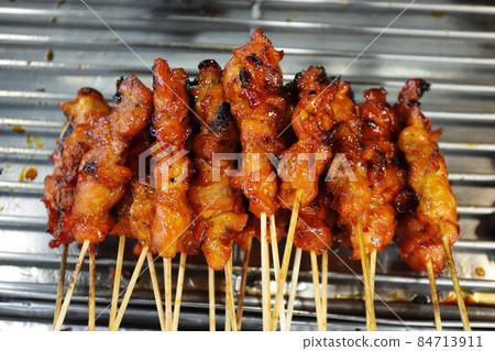 Roast chicken street food in thailand. Roast chicken street food in thailand. 84713911