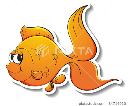 Cute fish sea animal cartoon sticker Cute fish sea animal cartoon sticker 84714910
