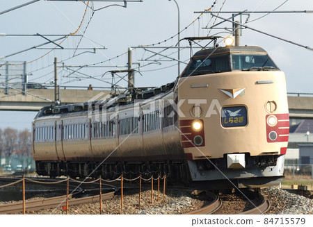 Hokuriku Main Line Kaga-Kasama-Mikawa JR West 485 Series Y31 formation (Kanazawa) Shirasagi 84715579