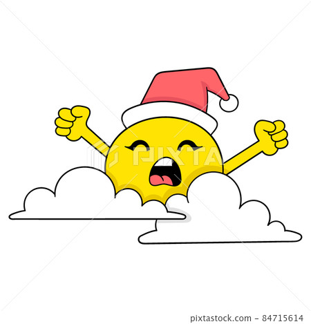 sunrise on a beautiful christmas morning, doodle icon image kawaii sunrise on a beautiful christmas morning, doodle icon image kawaii 84715614