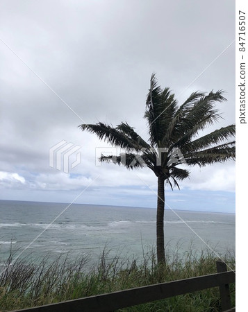 The rainy sea seen from Hawaii Kualoa Ranch The rainy sea seen from Hawaii Kualoa Ranch 84716507