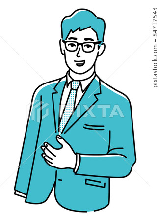 Positive business person Positive business person 84717543