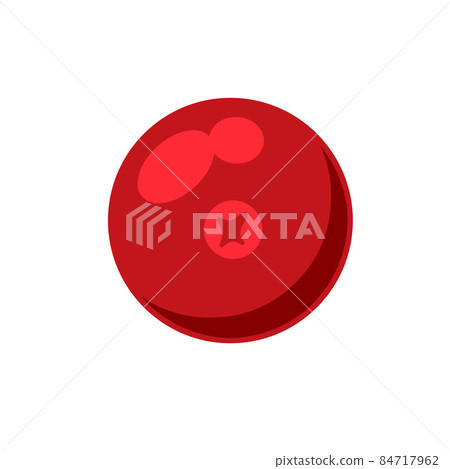 Red currant. Cranberry berry. Healthy food and sweet dessert ingredient. Flat cartoon illustration 84717962