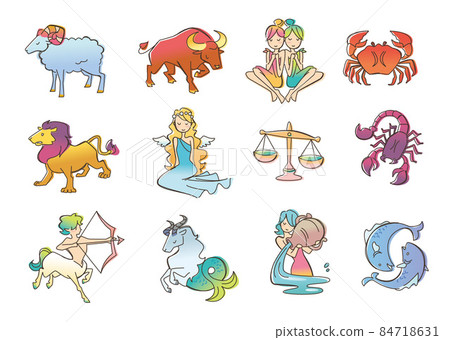 Twelve constellations set Twelve constellations set 84718631