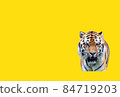 New Year's card material for the year of the tiger [yellow background] 84719203