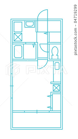 Floor plan of one room 84719299