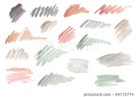 Vintage watercolor brush strokes. Set of hand-drawn elements for design. Use for logo or web design Vintage watercolor brush strokes. Set of hand-drawn elements for design. Use for logo or web design 84719774