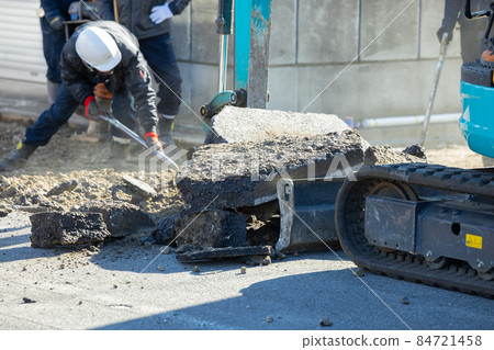 Road construction asphalt removal 84721458