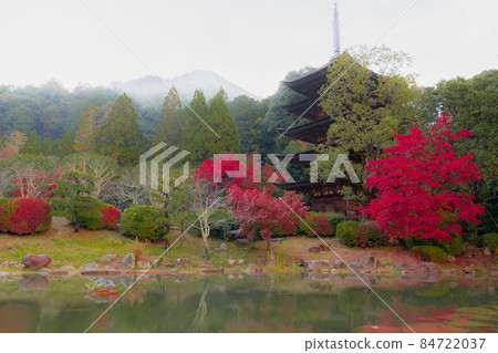 山口市留守寺五層寶塔和秋葉 山口市留守寺五層寶塔和秋葉 84722037