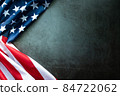 Martin Luther King Day Anniversary - American flag on abstract background 84722062