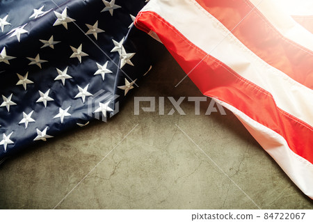 Martin Luther King Day Anniversary - American flag on abstract background 84722067