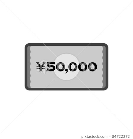 Japanese money / bills --¥ 50,000 --Simple 50,000 yen worth of icons / benefits image material 84722272