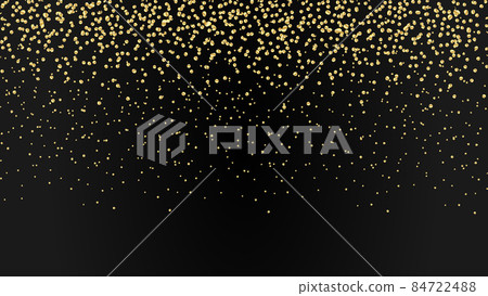festive frame with falling iridescent gold glitter shimmer, copy space for your text. festive frame with falling iridescent gold glitter shimmer, copy space for your text. 84722488