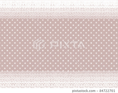 Dull brown white lace and dot retro cute background 84722701
