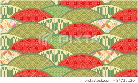 Taisho retro Japanese pattern Japanese style background 84723120