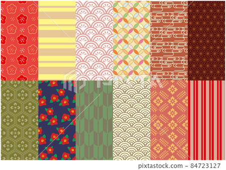 Taisho retro Japanese pattern Japanese style background Taisho retro Japanese pattern Japanese style background 84723127