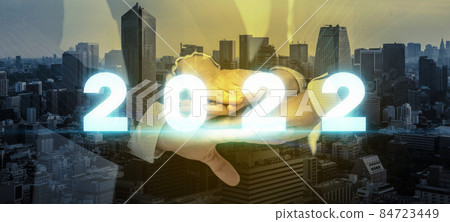 Partnership 2022 image New Year's card material for business 84723449