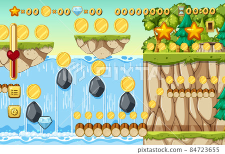 Collecting Coins Platformer Game Template 84723655