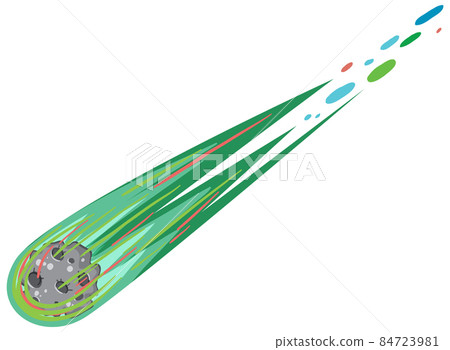Fantasy comet isolated on white background Fantasy comet isolated on white background 84723981