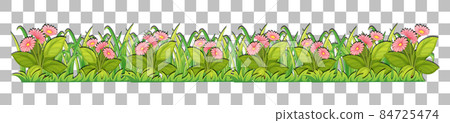 Grass and plants on transparent background for decor Grass and plants on transparent background for decor 84725474