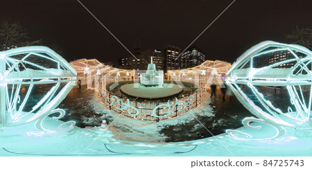 札幌白燈飾(360°VR素材) 札幌白燈飾(360°VR素材) 84725743