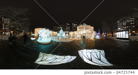 札幌白燈飾（360°VR素材） 84725744