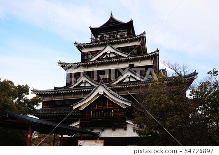 Hiroshima Castle in late autumn 84726892