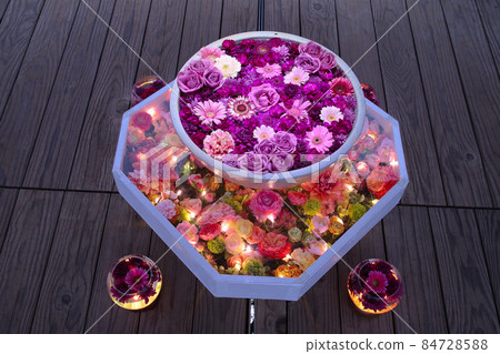 足利足利花卉公園 燈火通明的花水 足利足利花卉公園 燈火通明的花水 84728588