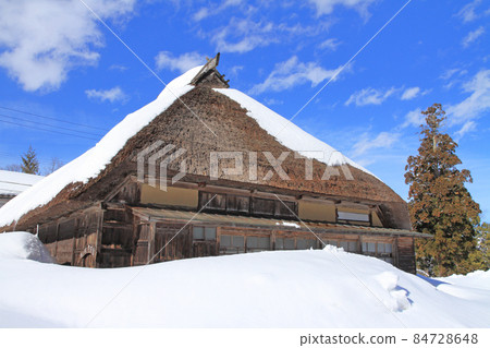 冬天在戰國海道被雪掩埋的牛方宿 84728648