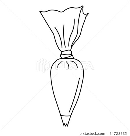 Pastry sleeve vector stock illustration. Tableware for the bakery. A tool for cream. Isolated on a white background. Pastry sleeve vector stock illustration. Tableware for the bakery. A tool for cream. Isolated on a white background. 84728885