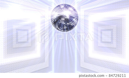 Mirror Ball Disco Club Dance Glitter 3D Illustration Background Back 84729211