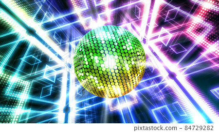 鏡球迪斯科俱樂部舞蹈閃光 3D 插圖背景返回 鏡球迪斯科俱樂部舞蹈閃光 3D 插圖背景返回 84729282