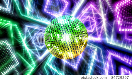Mirror Ball Disco Club Dance Glitter 3D Illustration Background Back Mirror Ball Disco Club Dance Glitter 3D Illustration Background Back 84729297
